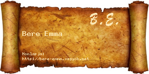 Bere Emma névjegykártya
